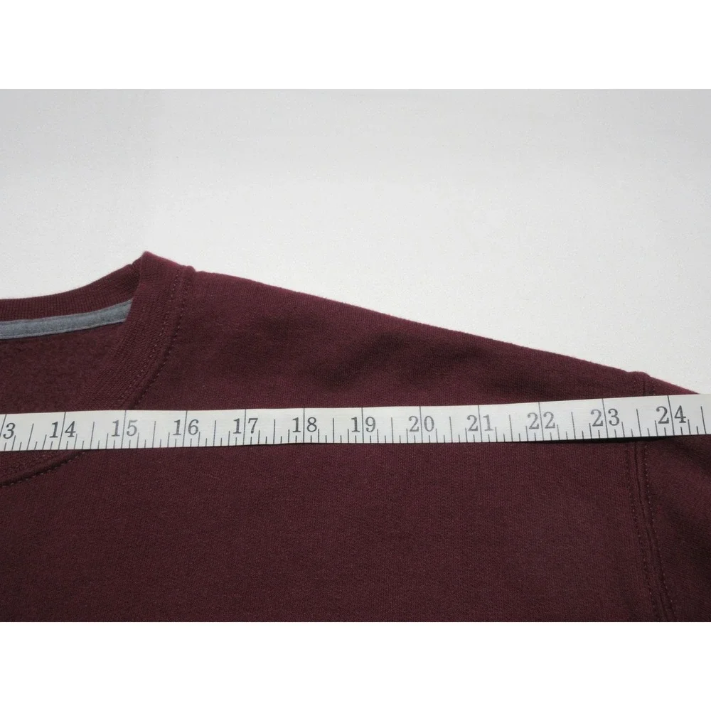 Fruit of the Loom Fleece‎ Sweatshirt Men's XL Burgundy Crew Neck Pullover